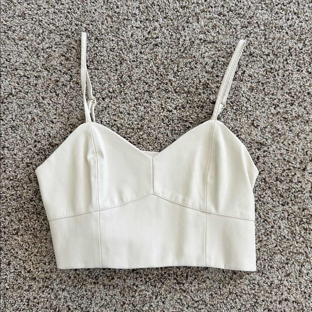 Vero Moda Cream Crop Top